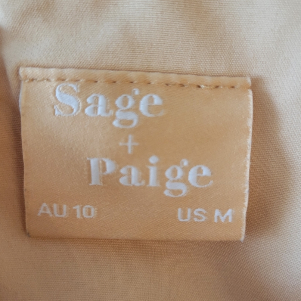Sage + Paige Clarissa Champagne Lace Mini Dress Size Medium - Picture 7 of 7
